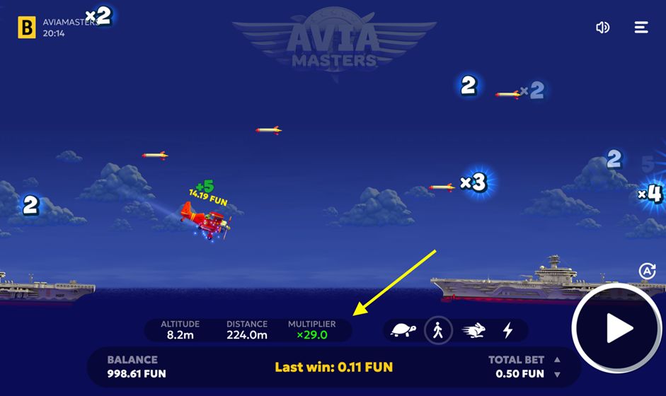Start of AviaMasters game