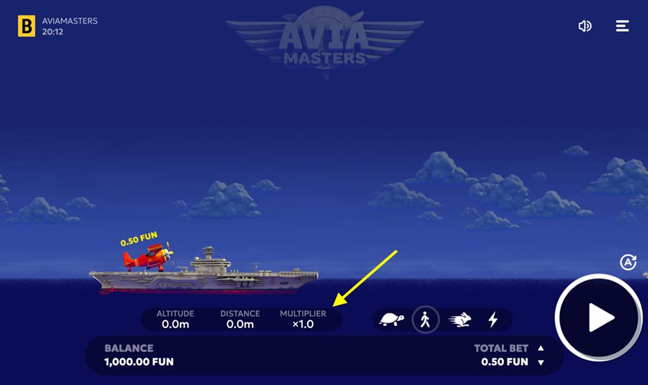 Screenshot of AviaMasters game showing plane