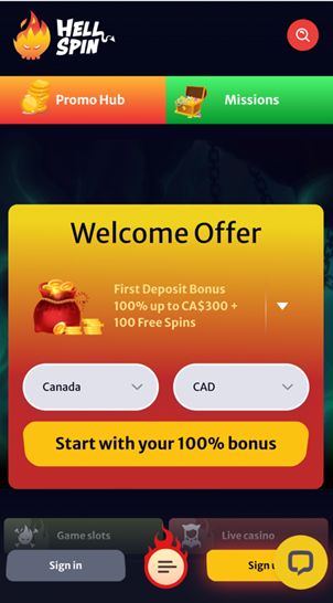 hell spin offer