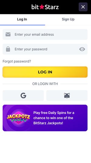 Customer login form